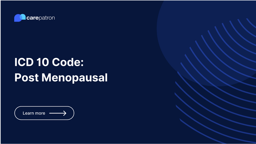 Post Menopausal ICD10CM Codes 2023